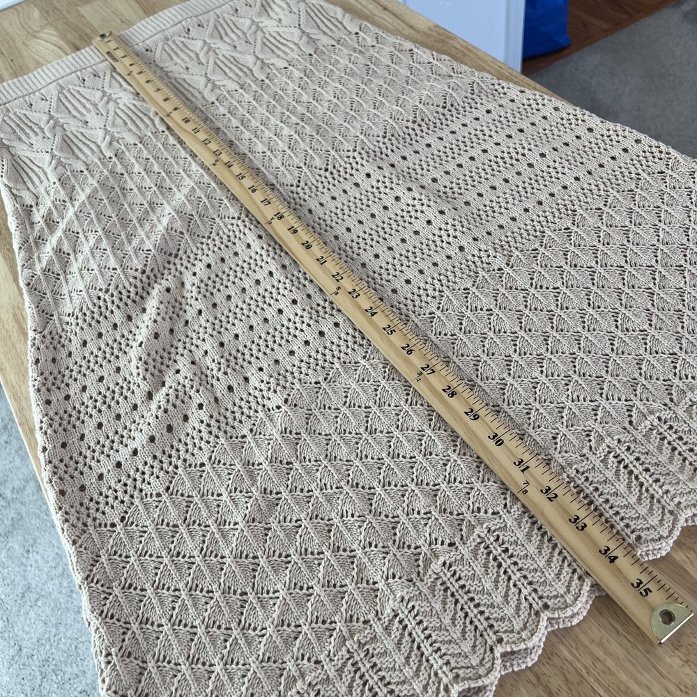House of Harlow 1960 Crochet Midi Skirt Size XL Boho Festival Coconut Girl - Picture 8 of 9